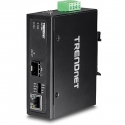 Trendnet TI-F11SFP tīlkla mediju pārveidotājs 1000 Mbit/s Melns