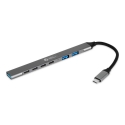 BakkerElkhuizen USB-C Hub 7-in-1 (3A+4C) USB Type-C 5000 Мбит/с Черный, Серый BakkerElkhuizen USB-C Hub 7-in-1 (3A+4C) USB Type-C 5000 Мбит/с Черный, Серый