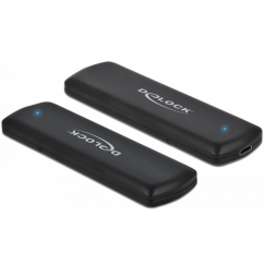 DeLOCK 42615 cieto disku uzglabāšanas sistēma SSD diska korpuss Melns M.2