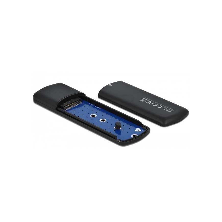 DeLOCK 42615 saugojimo diskų korpusas SSD korpusas Juoda M.2 – 2