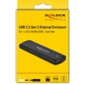 DeLOCK 42615 корпус для накопителя Корпус твердотельного диска Черный M.2 DeLOCK 42615 корпус для накопителя Корпус твердотельного диска Черный M.2