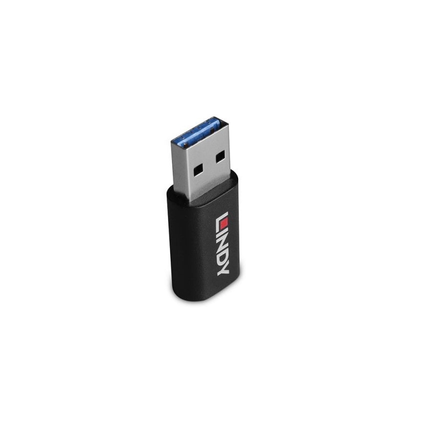 Lindy 71264 kabeļu spraudņu pāreja USB Type A USB Type C Melns