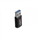 Lindy 71264 kabeļu spraudņu pāreja USB Type A USB Type C Melns Lindy 71264 kabeļu spraudņu pāreja USB Type A USB Type C Melns