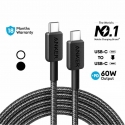 Anker 322 USB-kaapeli 0,9 m USB C Musta Anker 322 USB-kaapeli 0,9 m USB C Musta