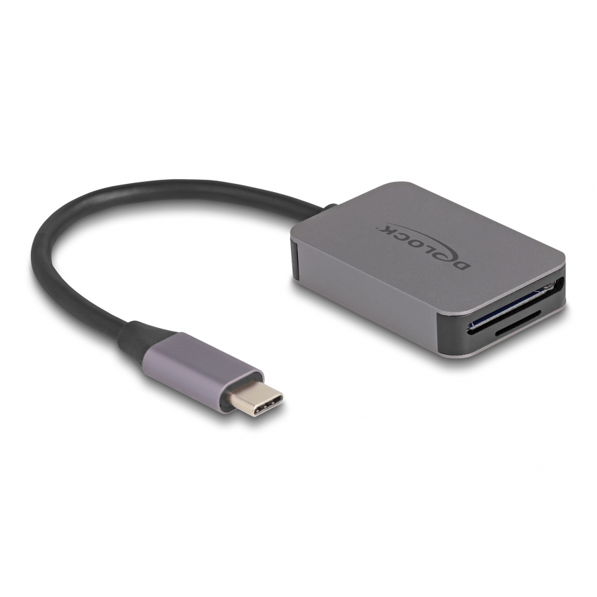 DeLOCK 91009 kortinlukija USB 3.2 Gen 1 (3.1 Gen 1) Type-C Harmaa