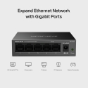Mercusys MS105GS verkkokytkin Hallitsematon Gigabit Ethernet (10/100/1000) Musta Mercusys MS105GS verkkokytkin Hallitsematon Gigabit Ethernet (10/100/1000) Musta
