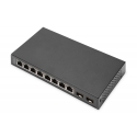 Digitus 8-Port Gigabit + 2 Gigabit SFP Ethernet, Unmanaged Switch Digitus 8-Port Gigabit + 2 Gigabit SFP Ethernet, Unmanaged Switch