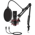 Condenser microphone with tripod Fifine T732 (black) Condenser microphone with tripod Fifine T732 (black)