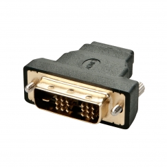 Lindy 41228 kaabli soomuutja HDMI-A FM DVI-D M Must