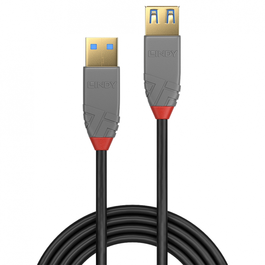 Lindy 3m USB 3.2 Type A Extension Cable, 5Gbps, Anthra Line – 2