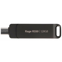 Patriot Memory Rage R550 USB-välkmälu 128 GB USB Type-A / USB Type-C 3.2 Gen 1 (3.1 Gen 1) Must