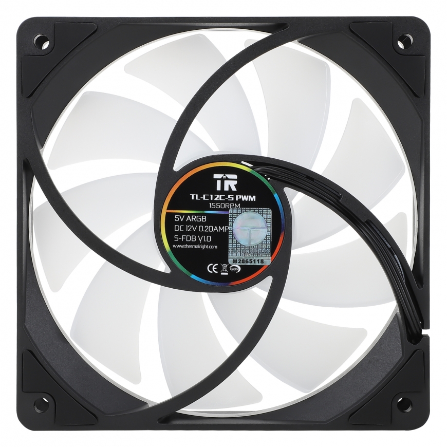 Thermalright TL-C12C-S X5 Datora dzesēšanas sistēma Datora korpusam Ventilators 12 cm Melns – 4