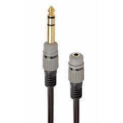 Gembird A-63M35F-0.2M audiokaapeli 0,2 m 6.35mm 3.5mm Musta