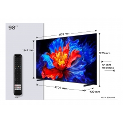 TCL P8K 98P8K телевизор 2,49 m (98") 4K Ultra HD Smart TV Wi-Fi Металлический 450 cd/m²