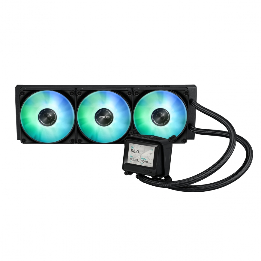 ASUS MAX GAMING LC 360 ARGB LCD Suoritin All-in-one-nesteenjäähdytin 12 cm Musta
