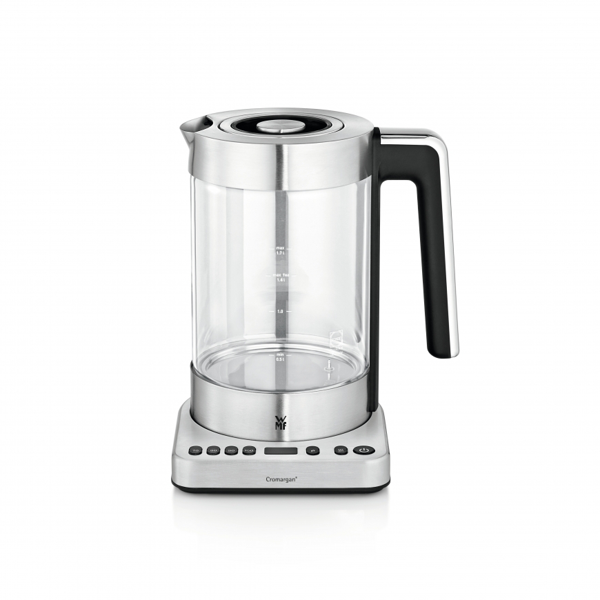 WMF Lono 0413160011 elektrinis virdulys 1,7 L 3000 W Juoda, Nerūdijančiojo plieno, Permatomas