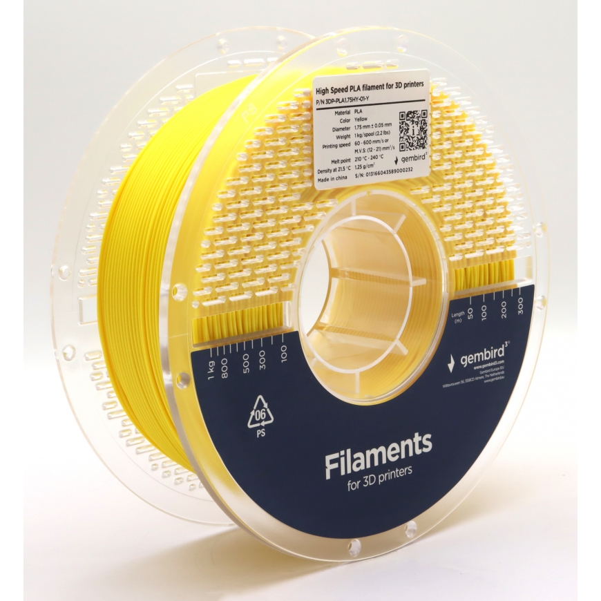 Gembird 3DP-PLA1.75HY-01-Y печатный материал для 3D-принтеров Полилактид (ПЛА) Желтый 1 kg – 2