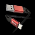 Hama Extreme USB cable USB 2.0 1.5 m USB A USB C Black, Red