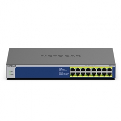 NETGEAR GS516PP Неуправляемый Gigabit Ethernet (10/100/1000) Питание по Ethernet (PoE) Синий, Серый