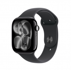 Apple Watch Series 11 OLED 46 mm Digitāls 416 x 496 pikseļi Skārienjūtīgais ekrāns Melns Wi-Fi GPS