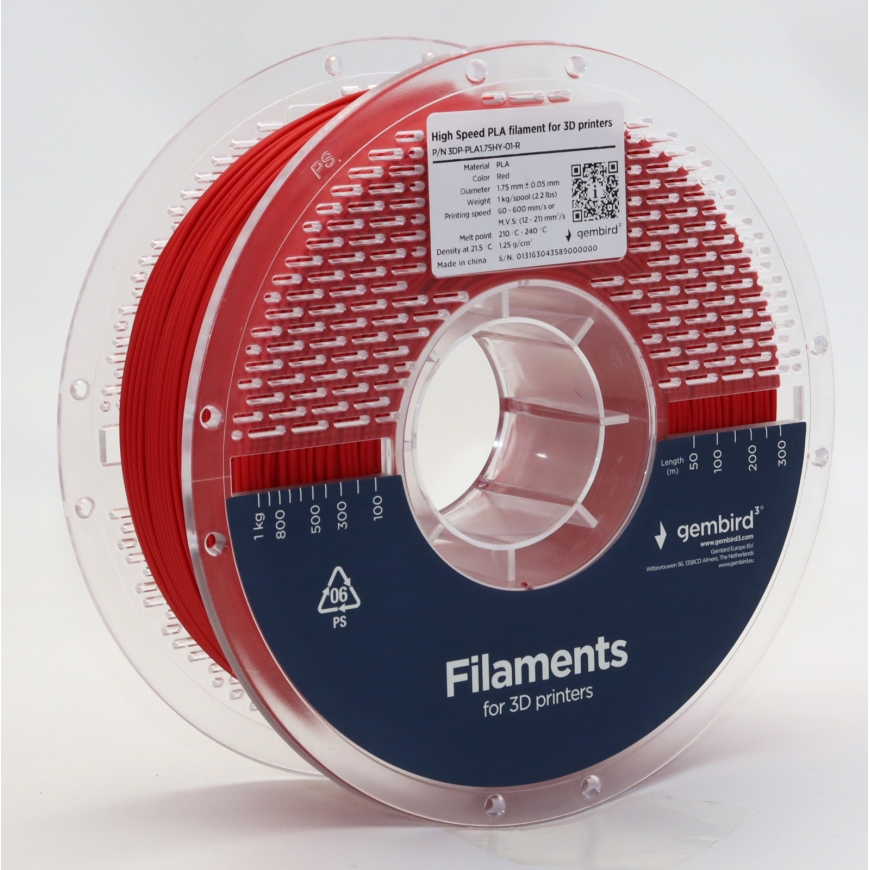 Gembird 3DP-PLA1.75HY-01-R печатный материал для 3D-принтеров Полилактид (ПЛА) Красный 1 kg – 2