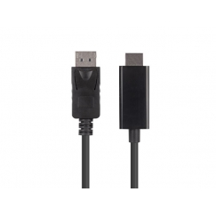 Lanberg CA-DPHD-11CC-0030-BK kabeļu spraudņu pāreja DisplayPort HDMI Melns