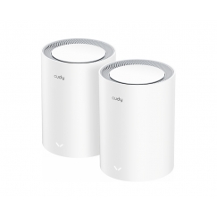 Cudy M3000 2-PACK wi-fi-võrgu süsteem Kaks sagedusala (2,4 GHz / 5 GHz) Wi-Fi 6 (802.11ax) Hall, Valge 1 Sisemodem
