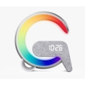 LED relaxation lamp Immax FLAMINGO with QI charging, alarm clock, RGB, USB output, silver LED relaxation lamp Immax FLAMINGO with QI charging, alarm clock, RGB, USB output, silver