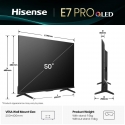 Hisense 50E77Q PRO 127 cm (50") 4K Ultra HD Viedtelevizors Wi-Fi Melns Hisense 50E77Q PRO 127 cm (50") 4K Ultra HD Viedtelevizors Wi-Fi Melns