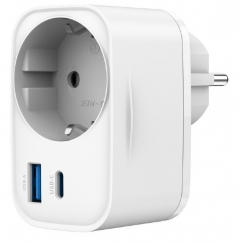 Gembird TA-ACPDQC20-01-W mobile device charger Universal White AC Fast charging Indoor