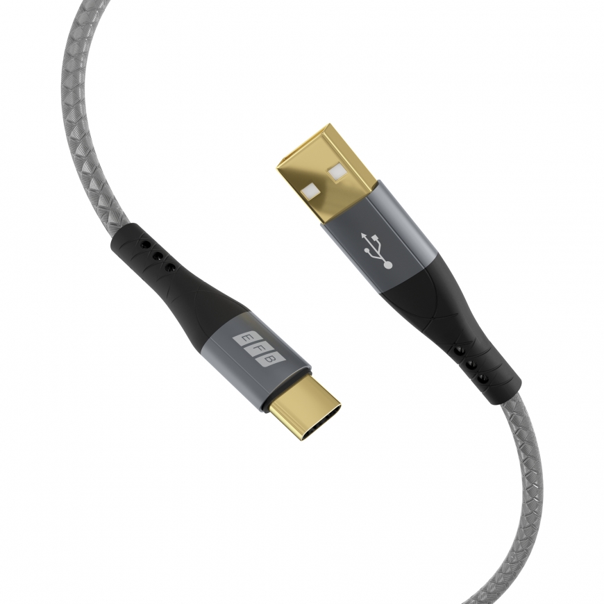 EFB Elektronik USB-AC-00008 USB-kaabel USB 2.0 2 m USB A USB C Must, Hall – 2