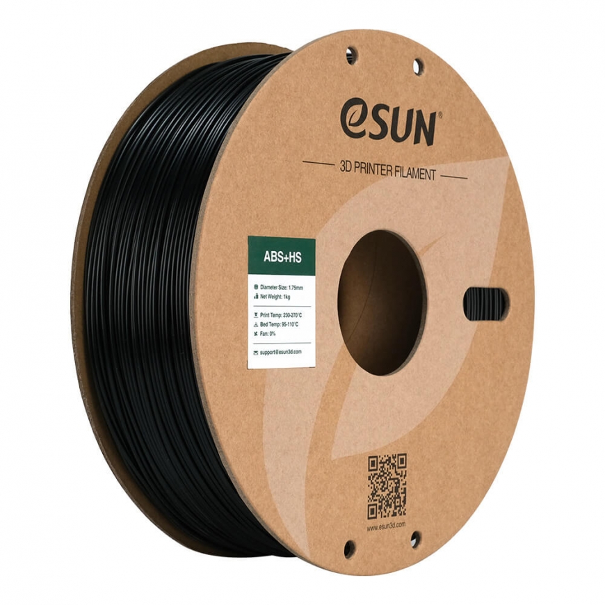 eSUN ABS+HS ABSplus Musta 1 kg