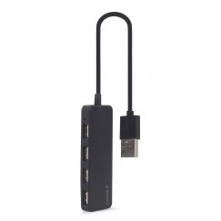 Gembird UHB-U2P4-06 interface hub USB 2.0 Type-A 480 Mbit/s Black