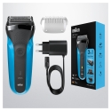 Braun Series 3 310BT Sietiņa skuveklis Trimmeris Melns, Zils Braun Series 3 310BT Sietiņa skuveklis Trimmeris Melns, Zils