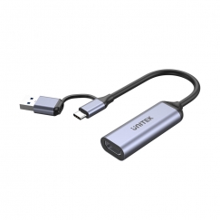 UNITEK V1167A videokaapeli-adapteri USB Type-A/USB Type-C HDMI Musta