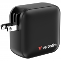Verbatim Mini GaN Charger 100W Universalus Juoda AC Spartusis įkrovimas Vidaus