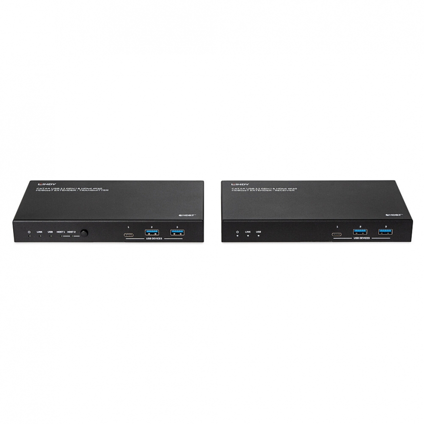 Lindy 100m Cat.6A 2 Host USB 3.2 Gen 1 & HDMI 4K60 HDBaseT Extender – 2