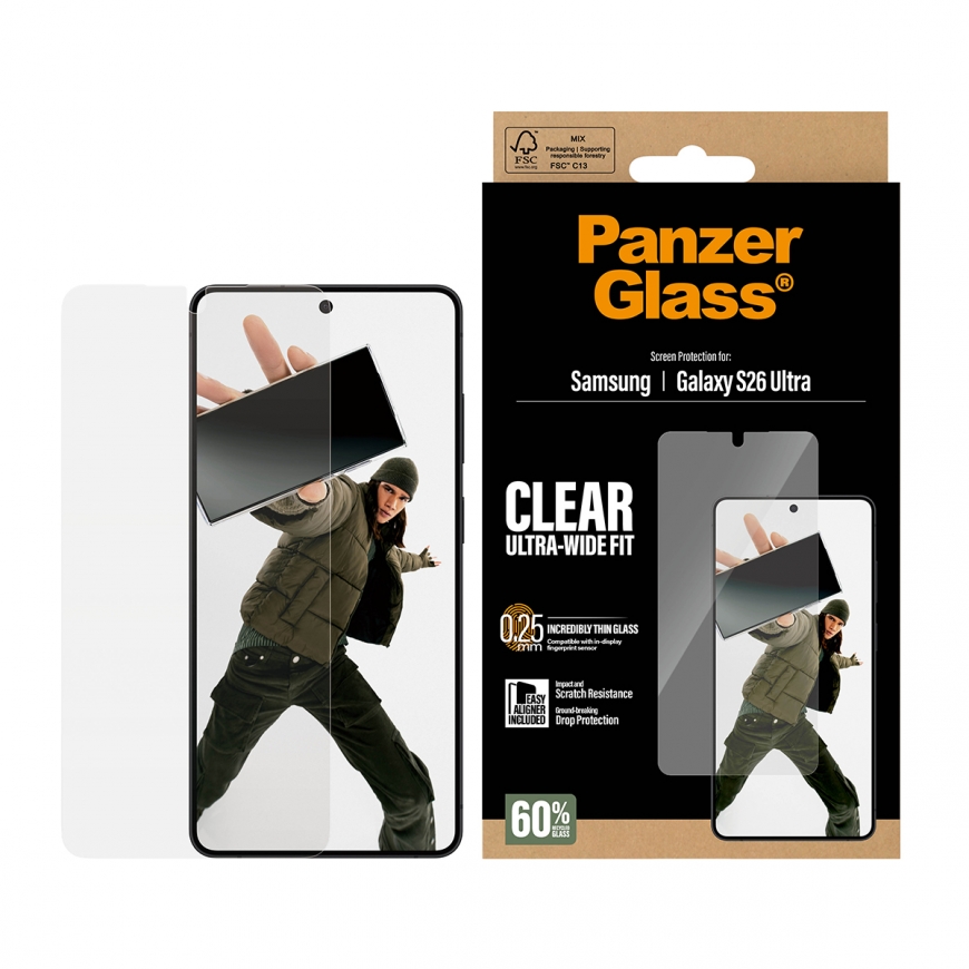 PanzerGlass ® Screen Protector Samsung Galaxy S26 Ultra | Ultra-Wide Fit w. EasyAligner Kirkas näytö – 2