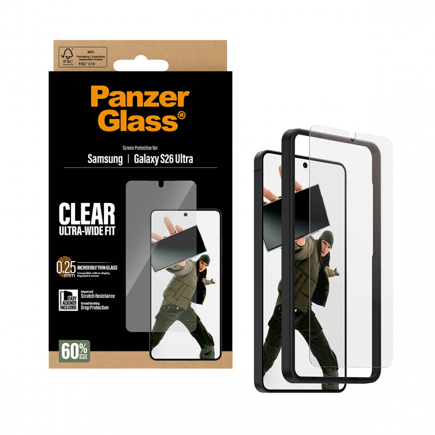PanzerGlass ® Screen Protector Samsung Galaxy S26 Ultra | Ultra-Wide Fit w. EasyAligner Kirkas näytö – 5
