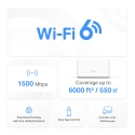 Mercusys HALO H60X Dviguba juosta (2,4 GHz / 5 GHz) Wi-Fi 6 (802.11ax) Balta 2 Vidinis Mercusys HALO H60X Dviguba juosta (2,4 GHz / 5 GHz) Wi-Fi 6 (802.11ax) Balta 2 Vidinis