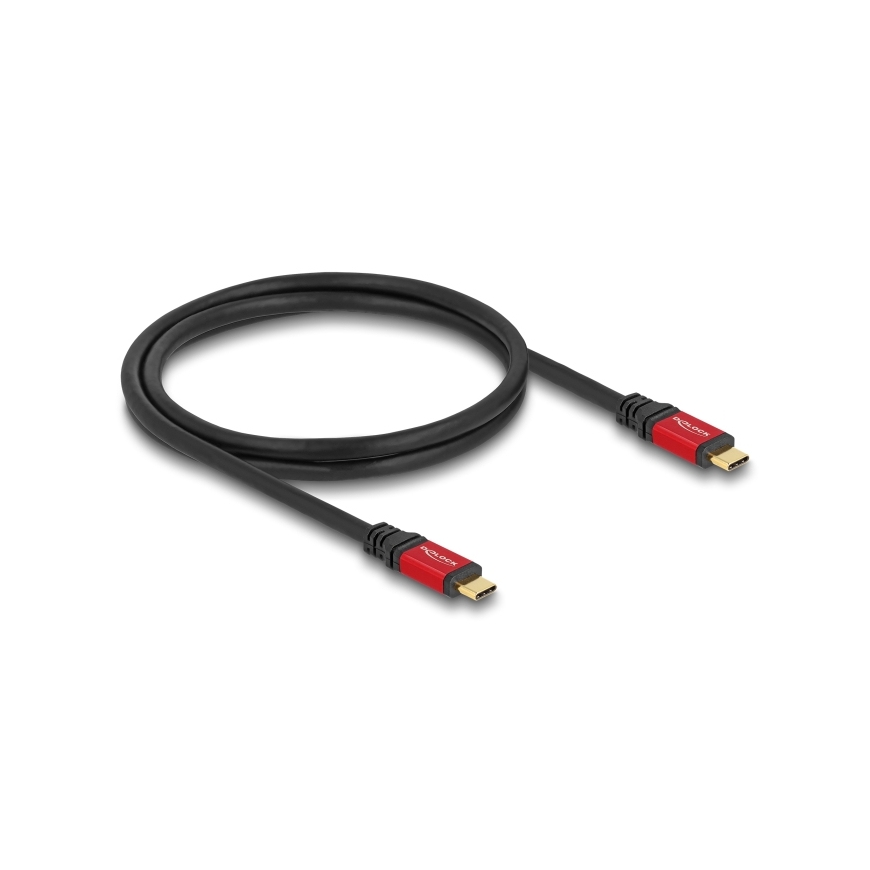DeLOCK 80098 USB kabelis USB 3.2 Gen 2 (3.1 Gen 2) 1 m USB C Melns, Sarkans