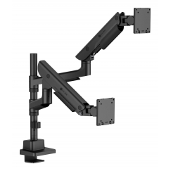 ICY BOX IB-MS702-T monitora stiprinājums un statīvs 144,8 cm (57") Galds Melns