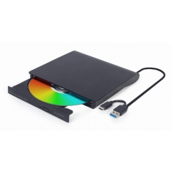 Gembird DVD-USB-031 optiskā iekārta (CD, DVD-RW, Blu-Ray) Iekšējs DVD±RW Melns