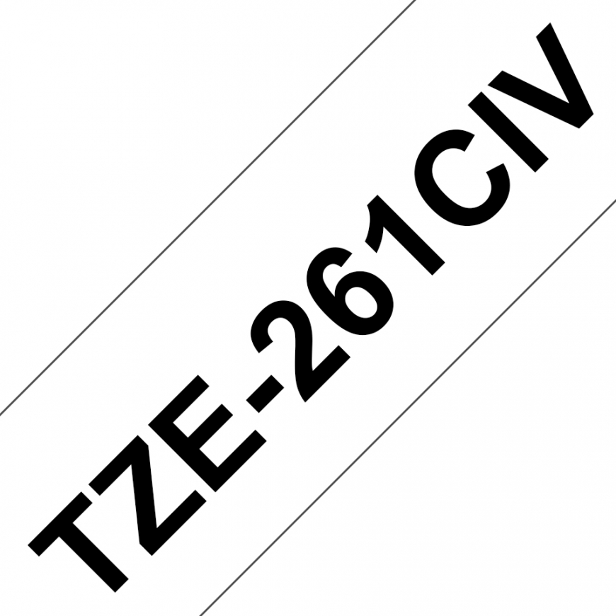 Brother TZE261CIV markeerimisteip Must valgel taustal – 2