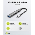 Goobay 74457 хаб-разветвитель USB 3.2 Gen 1 (3.1 Gen 1) Type-C 5000 Мбит/с Светло-серый