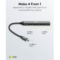 Goobay 74457 sąsajos šakotuvas USB 3.2 Gen 1 (3.1 Gen 1) Type-C 5000 Mbit/ai Šviesiai Žalia Goobay 74457 sąsajos šakotuvas USB 3.2 Gen 1 (3.1 Gen 1) Type-C 5000 Mbit/ai Šviesiai Žalia
