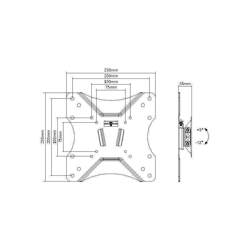 Equip 650401 televizora stiprinājums 106,7 cm (42") Melns – 4