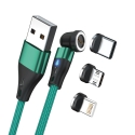 RealPower MagneticCharge3 USB kabelis 2 m USB A Žalia RealPower MagneticCharge3 USB kabelis 2 m USB A Žalia