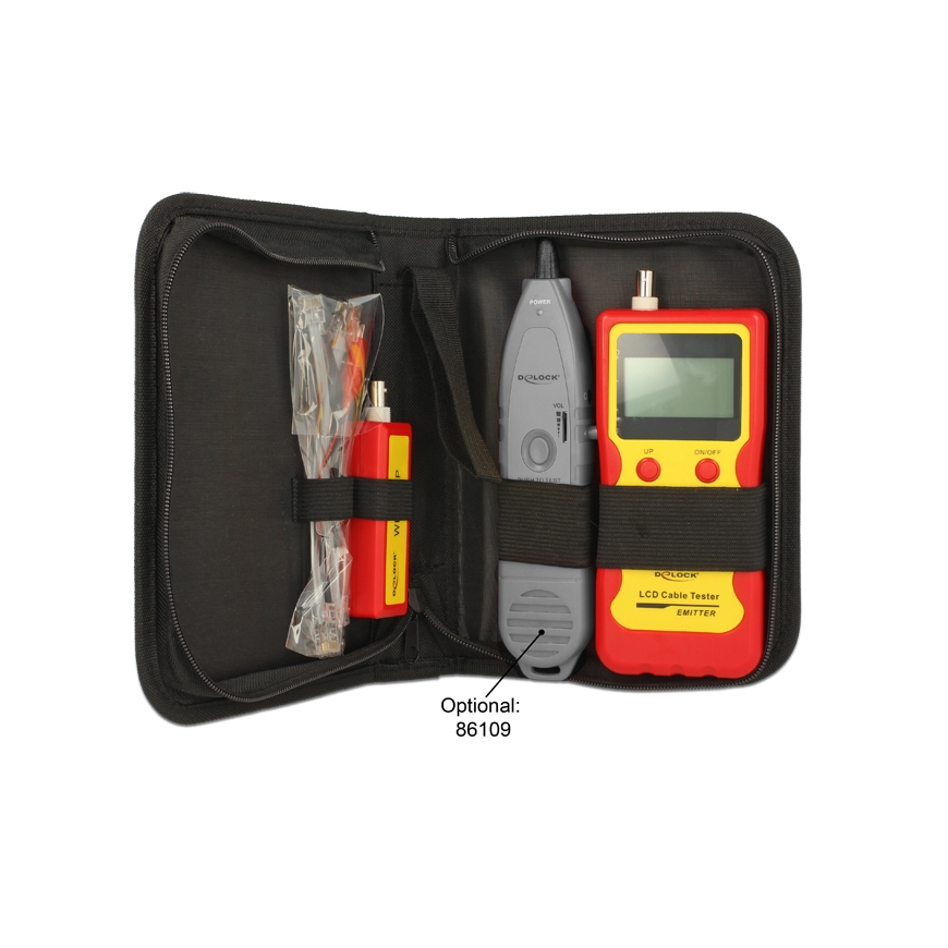 DeLOCK 86108 datortīkla vadu testeris Dzeltens, Sarkans – 4