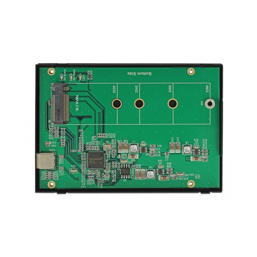 DeLOCK 42609 saugojimo diskų korpusas SSD korpusas Juoda M.2 – 3
